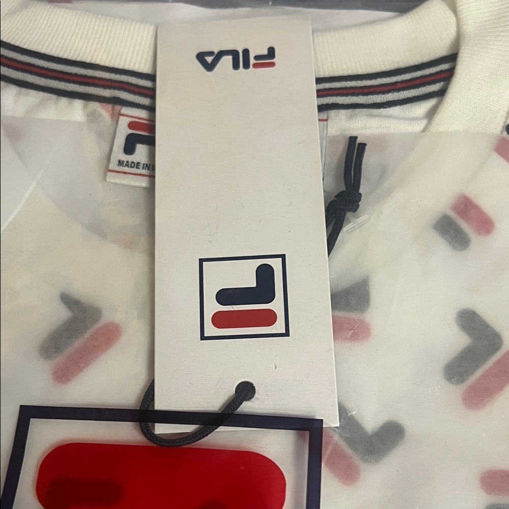 Fila White Tee with Red and Black Accents - Picture 2 of 5